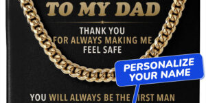 to my dad from daughter personalized cuban link chain gift set 4862977