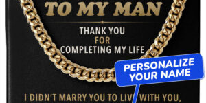 to my man personalized cuban link chain gift set 4862993