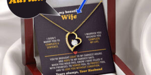 to my beautiful wife personalized forever love necklace gift set 4861651