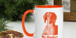 custom dog mug personalized with photo & name (orange)