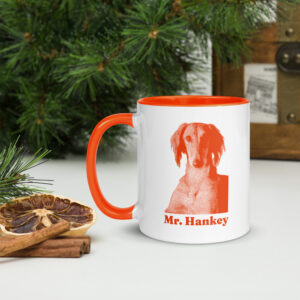 custom dog mug personalized with photo & name (orange)