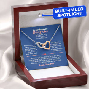 dad to beloved daughter interlocking hearts necklace gift set 5102614 (copy)