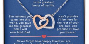 dad to beloved daughter interlocking hearts necklace gift set 5102614 (copy)