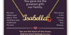 Happy Mother's Day To My Amazing Wife Custom Name Birthstone Necklace Gift Set 5133777