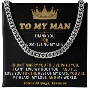 to my man personalized cuban link chain gift set 4862996 (copy)