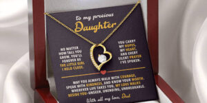 to my beautiful daughter from dad forever love necklace gift set