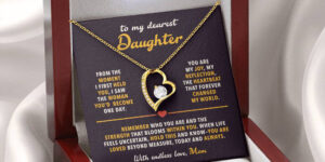 to my daughter from mom precious forever love necklace gift set (copy)