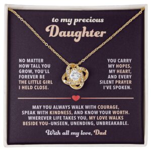 dad to daughter mother's day love knot