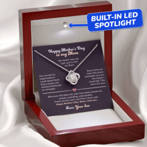 happy mother's day to my mom from son love knot necklace 5157424