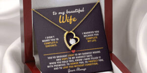 to my wife beautiful forever love necklace gift set
